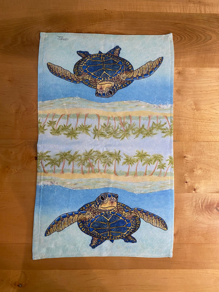 Turtle Paradise Hand Towel