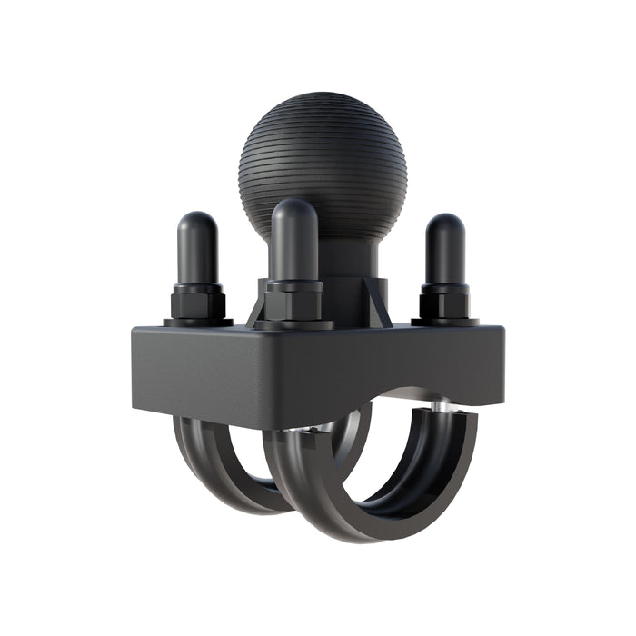 U-Bolt Round Bar Mount with 38mm Metal Ball – Multiple Bar Sizes