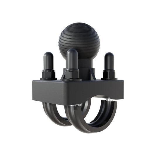 U-Bolt Round Bar Mount with 38mm Metal Ball – Multiple Bar Sizes