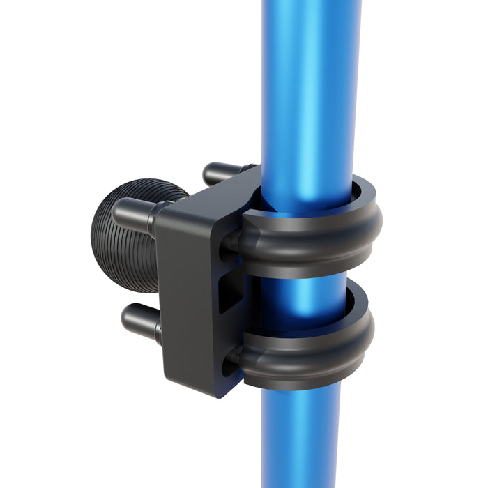 U-Bolt Round Bar Mount with 38mm Metal Ball – Multiple Bar Sizes