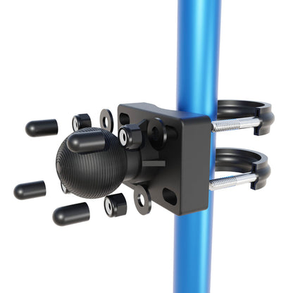 U-Bolt Round Bar Mount with 38mm Metal Ball – Multiple Bar Sizes