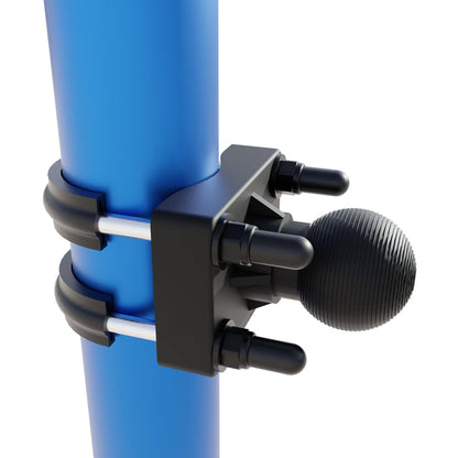 U-Bolt Round Bar Mount with 38mm Metal Ball – Multiple Bar Sizes