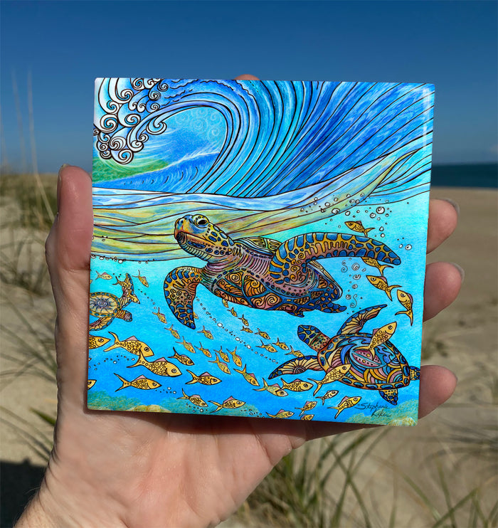 Under the Wave Ceramic Tile