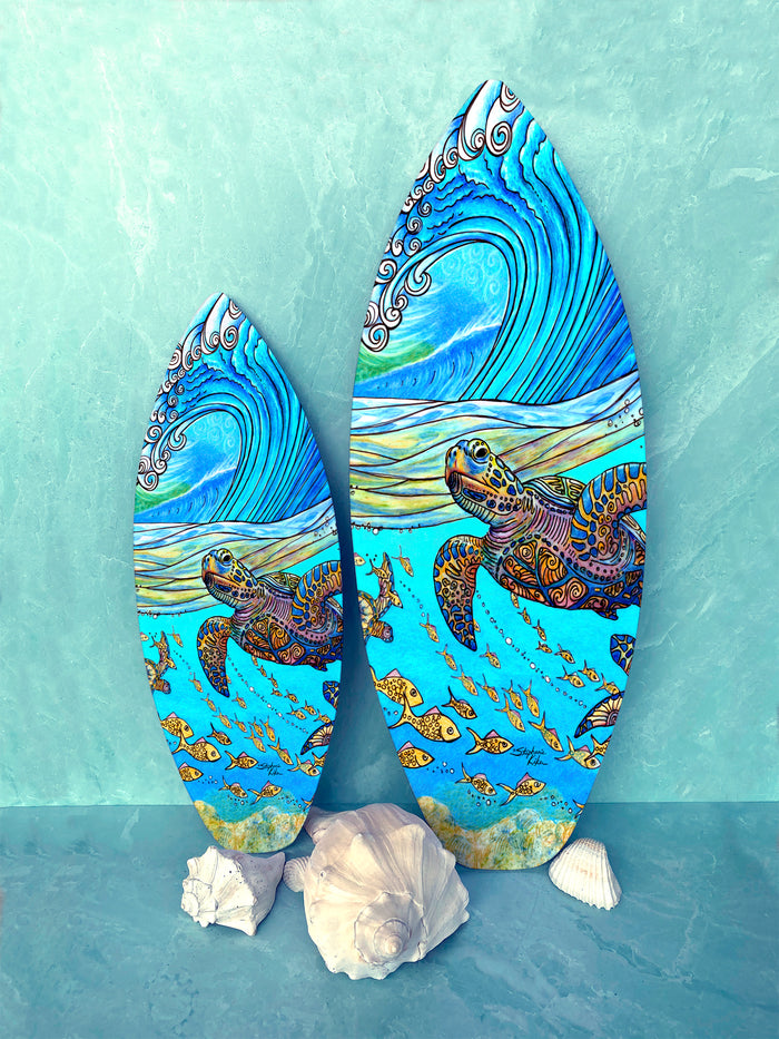 Under the Wave Surfboard Wall Art