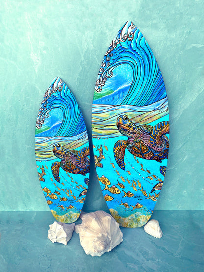 Under the Wave Surfboard Wall Art