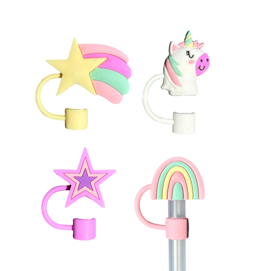 Unicorn - Retail 4-pack Straw Toppers