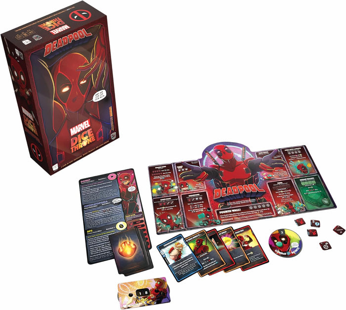 USAopoly Marvel Dice Throne: Deadpool Deluxe Edition - Rolling Battle Game - Kryptonite Character Store