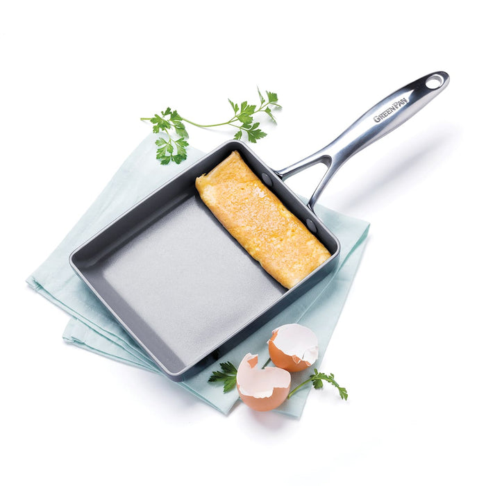 Valencia Pro<br> Rectangular Egg Pan, Grey - 18 X 14cm