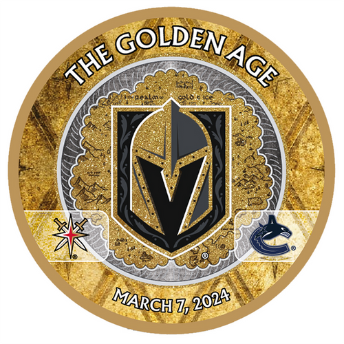 VAN vs. VGK Match-Up Puck 3/7/2024 - Vegas Team Store