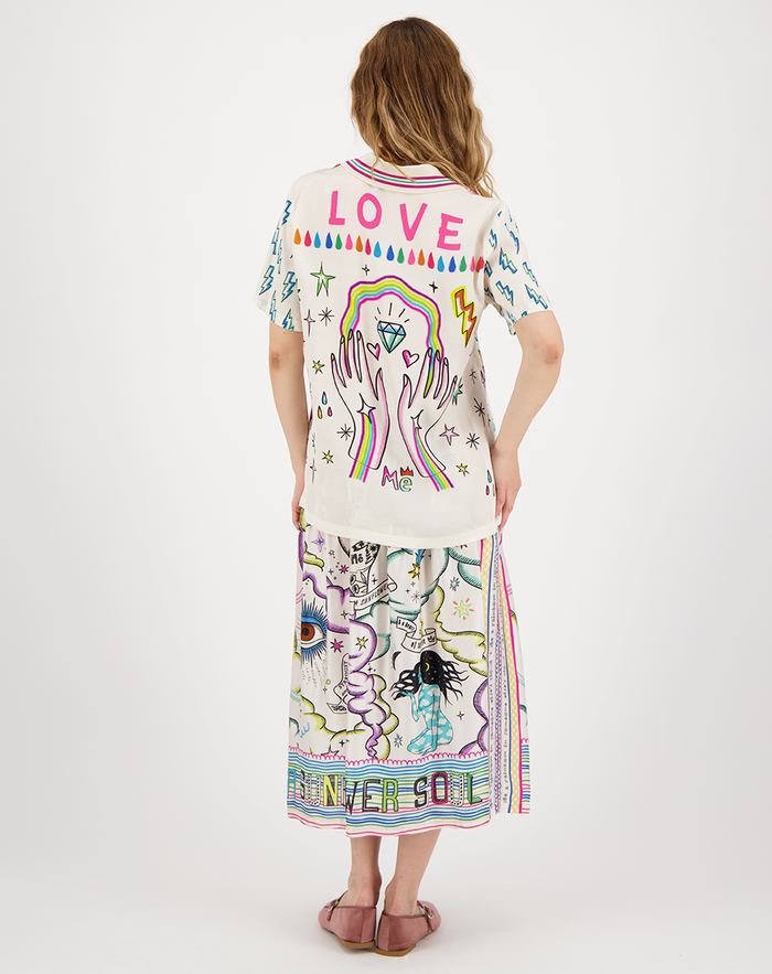 Vanessa Enlightenment Printed Midi Skirt