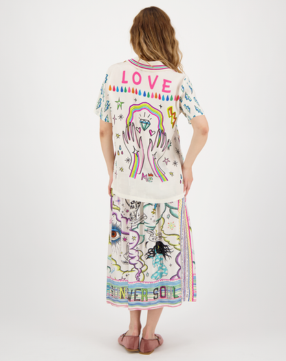 Vanessa Enlightenment Printed Midi Skirt