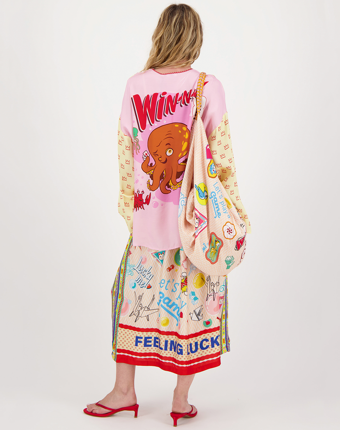 Vanessa Lucky Me Printed Midi Skirt
