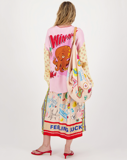 Vanessa Lucky Me Printed Midi Skirt