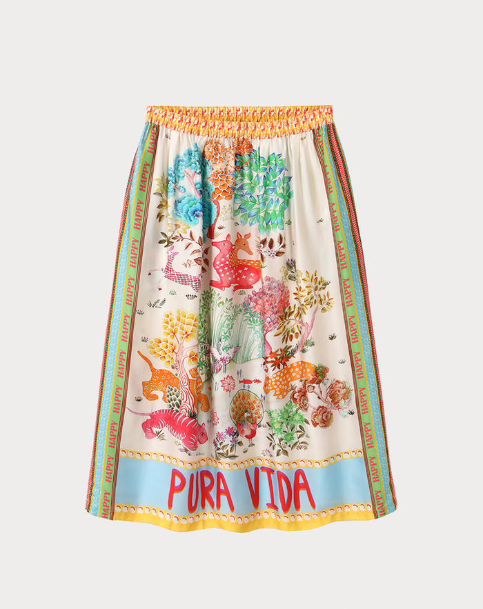 Vanessa Pura Vida Midi Skirt