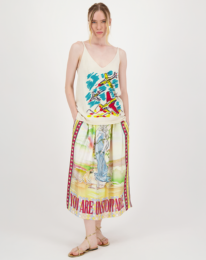 Vanessa Venus Printed Midi Skirt
