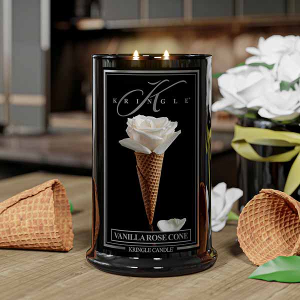 Vanilla Rose Cone Large 2-wick - Kringle Candle Company