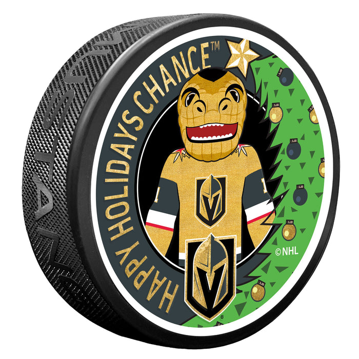 Vegas Golden Knights Chance Holiday Puck - GOLD / Each
