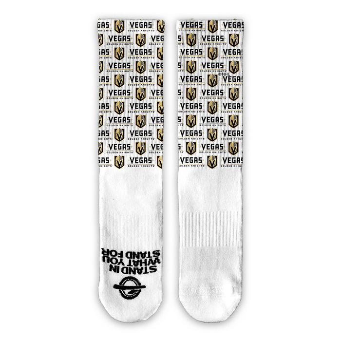 Vegas Golden Knights Primary Wordmark Pattern Lifestyle - Vegas Team Store