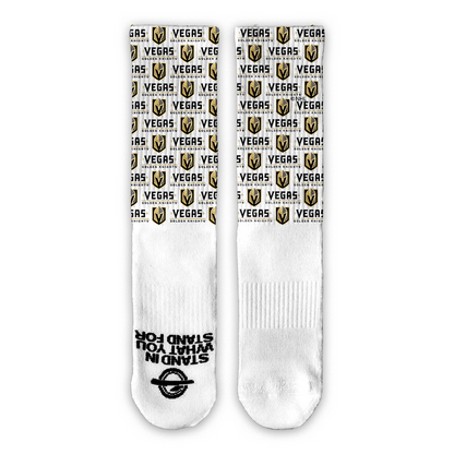 Vegas Golden Knights Primary Wordmark Pattern Lifestyle - Vegas Team Store