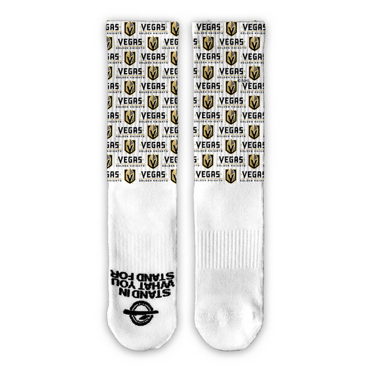 Vegas Golden Knights Primary Wordmark Pattern Lifestyle - Vegas Team Store