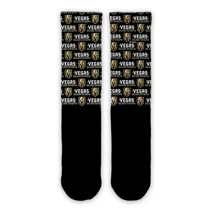 Vegas Golden Knights Primary Wordmark Pattern Lifestyle - Vegas Team Store