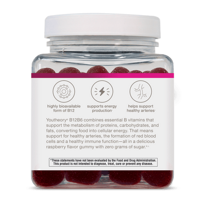 B12B6G.92032 Youtheory B12B6 Zero Sugar Gummies 60ct Product Image - Left