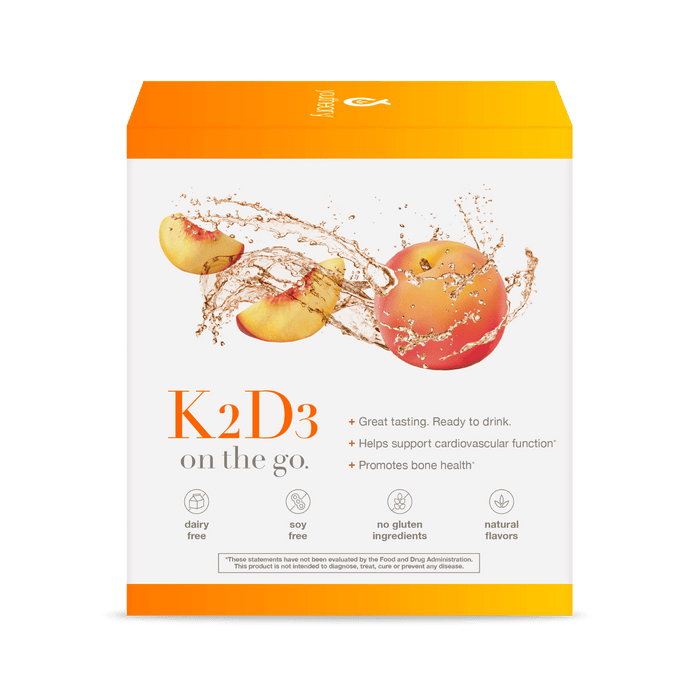CTN.K2D3L.92030 Youtheory K2D3 Liquid Peach Flavor 12 ct Product Image - Right