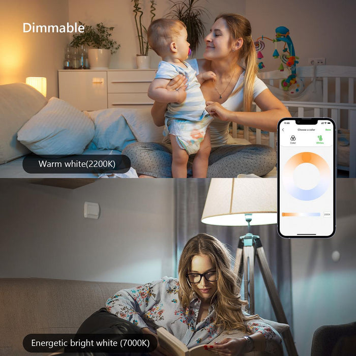 VOCOlinc SmartGlow WiFi 60W RGBW Ambiance LED Light Bulbs – L3-2 Packs