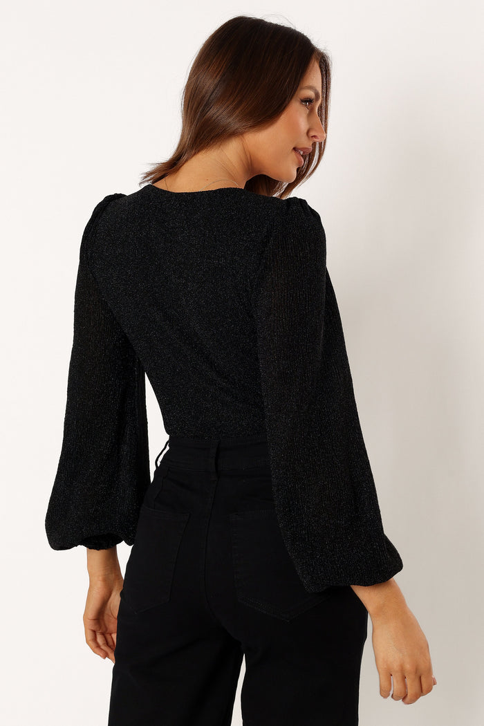 Petal and Pup USA TOPS Wander Long Sleeve Bodysuit - Black