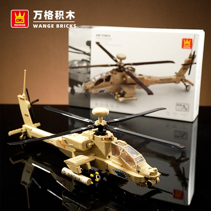 Wange Bricks: Apache Attack Helicopter Aircraft AH-64  Brick Toy