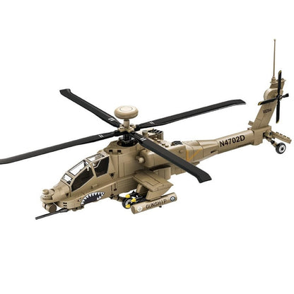 Wange Bricks: Apache Attack Helicopter Aircraft AH-64  Brick Toy