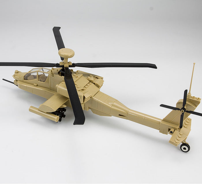 Wange Bricks: Apache Attack Helicopter Aircraft AH-64  Brick Toy