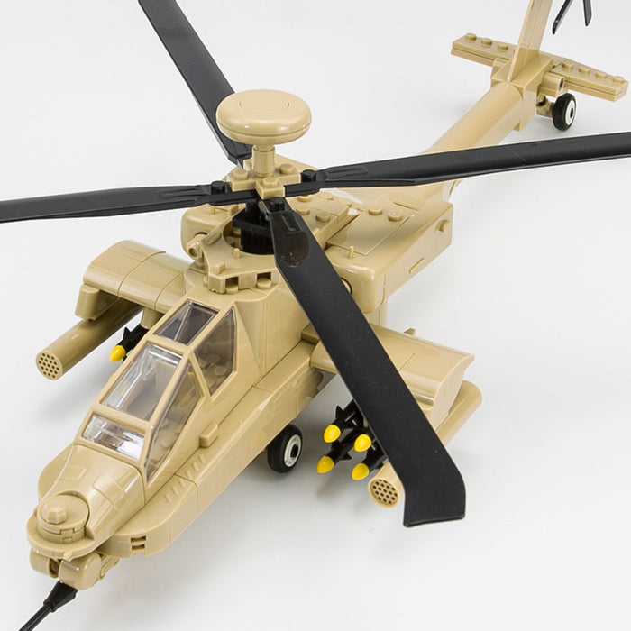 Wange Bricks: Apache Attack Helicopter Aircraft AH-64  Brick Toy