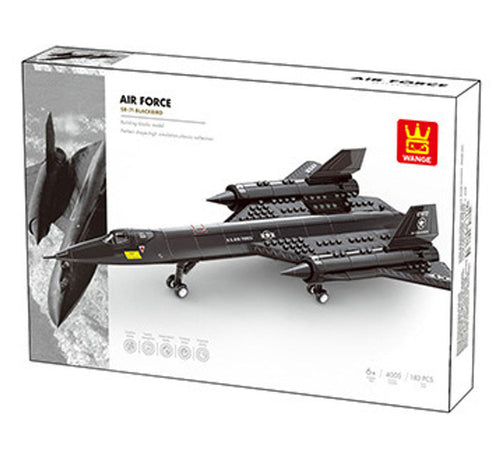 Wange Bricks: Military MOC SR-71 Blackbird Aircraft Brick Toy