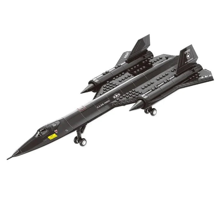 Wange Bricks: Military MOC SR-71 Blackbird Aircraft Brick Toy