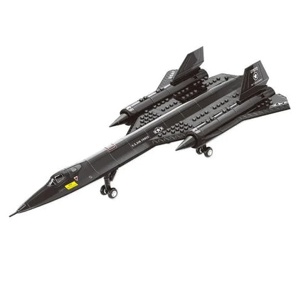 Wange Bricks: Military MOC SR-71 Blackbird Aircraft Brick Toy