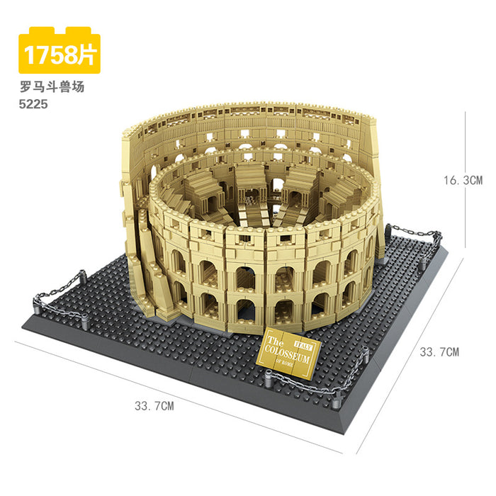 Wange Bricks: MOC Architecture Italy Rome Colosseum Brick Toy Figure