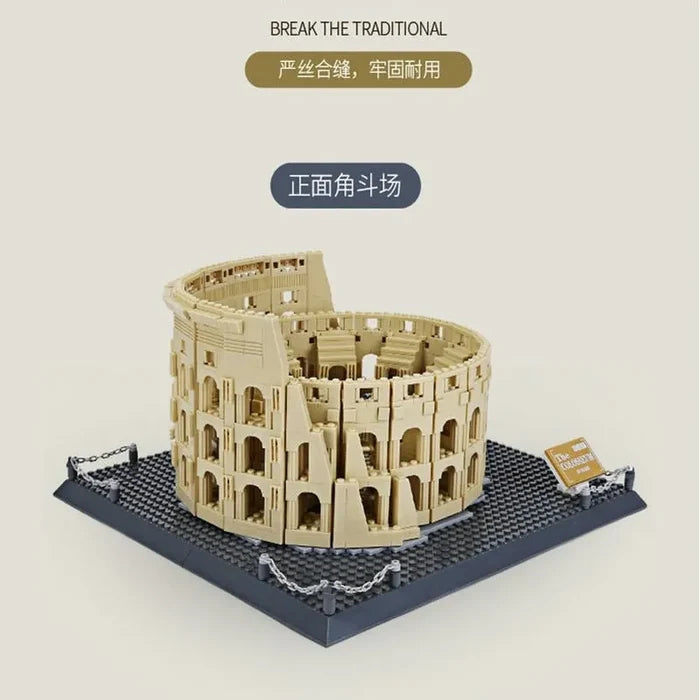 Wange Bricks: MOC Architecture Italy Rome Colosseum Brick Toy Figure