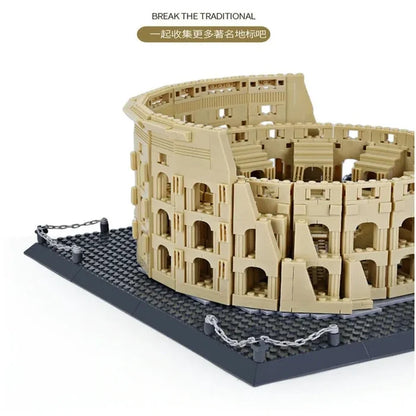 Wange Bricks: MOC Architecture Italy Rome Colosseum Brick Toy Figure