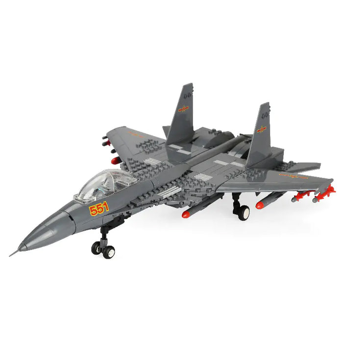Wange Bricks: The Shenyang J15 Flying Shark Carrier-based Fighter Aircraft Brick Toy