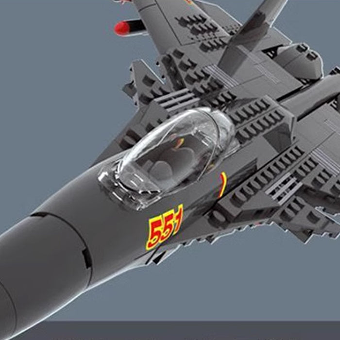 Wange Bricks: The Shenyang J15 Flying Shark Carrier-based Fighter Aircraft Brick Toy