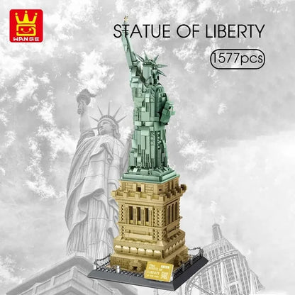 Wange Bricks: The Statue of Liberty Bricks Modular Model Toy Figure