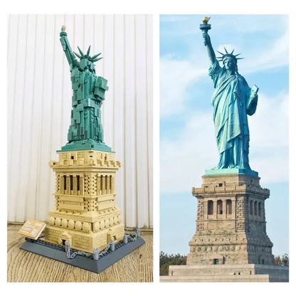 Wange Bricks: The Statue of Liberty Bricks Modular Model Toy Figure