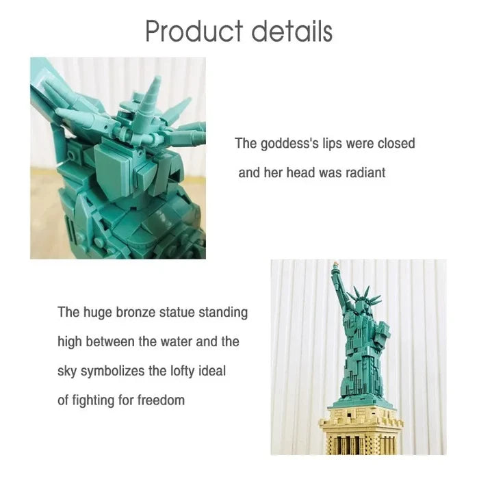 Wange Bricks: The Statue of Liberty Bricks Modular Model Toy Figure
