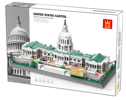 Wange Bricks: The USA Capitol Building Bricks Modular Model Toy Figure