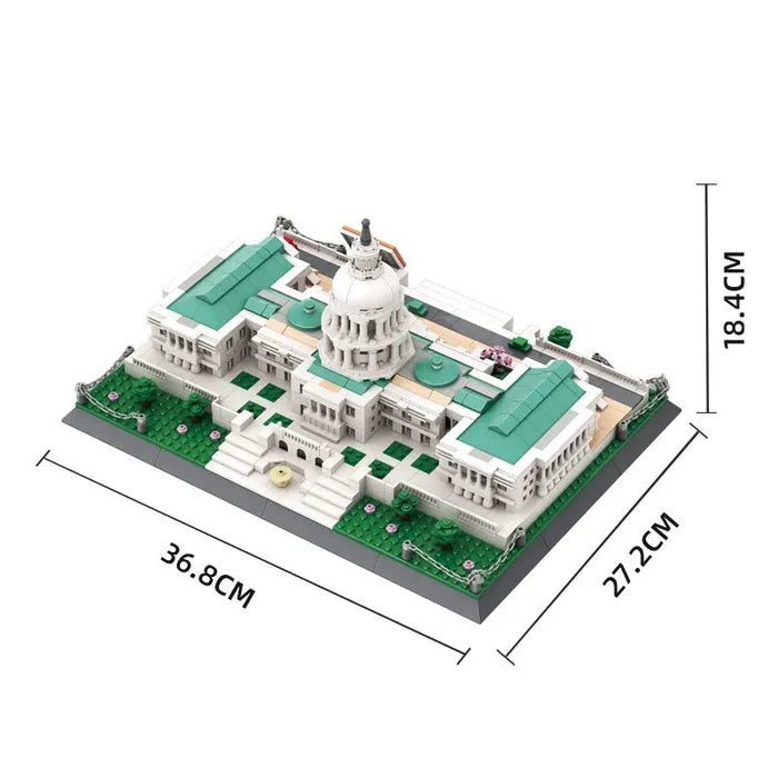 Wange Bricks: The USA Capitol Building Bricks Modular Model Toy Figure
