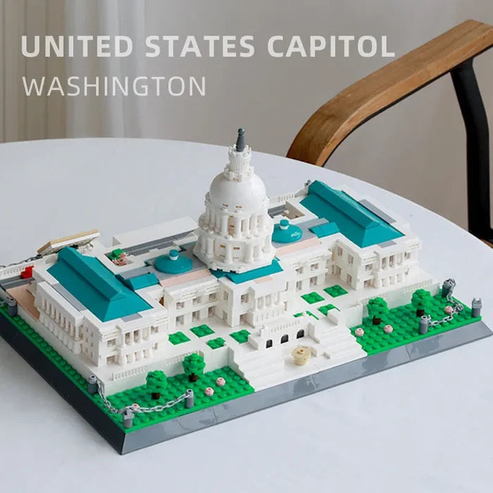 Wange Bricks: The USA Capitol Building Bricks Modular Model Toy Figure