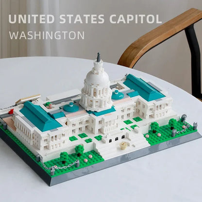 Wange Bricks: The USA Capitol Building Bricks Modular Model Toy Figure