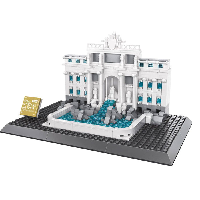 Wange Bricks: Trevi Fountain Rome Italy Building Bricks Modular Model Toy Figure