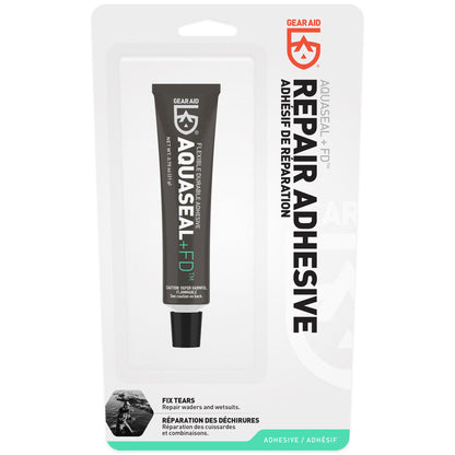 Repair all types of gear failures with Aquaseal FD. It’s a clear, waterproof urethane adhesive that comes in a handy 0.75 oz tube. After it cures, it becomes a flexible, rubber glue that is ideal for fixing outdoor gear that’s in constant motion. It also offers excellent abrasion resistance. Fix it with Aquaseal FD. It’s also useful as a seam sealer. Don’t let rips, tears, and holes stop you. Patch it up with the all-purpose Aquaseal FD and stay dry.